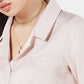 Love Fire Juniors' Button-Front Tie-Hem Shirt Sepia Rose Size Large