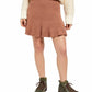 Free People Juniors' Solid Gold Ribbed Skirt Brown Size  Extra Small