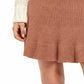 Free People Juniors' Solid Gold Ribbed Skirt Brown Size  Extra Small