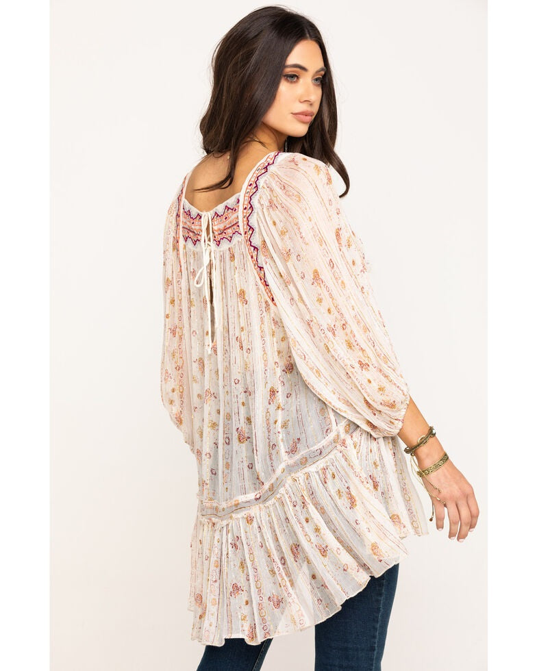 Free People Women's Dance Magic Tunic White Size Large