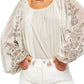Free People Women's Indigo Dreams Embroidered Tunic White Size Medium