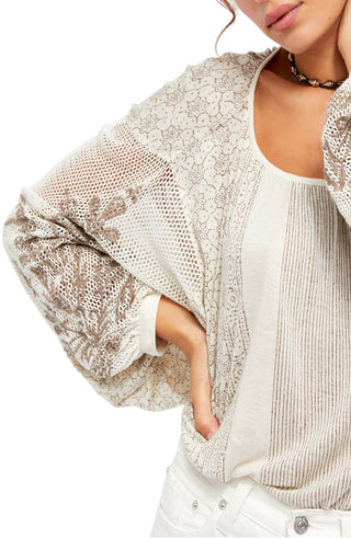 Free People Women's Indigo Dreams Embroidered Tunic White Size Medium