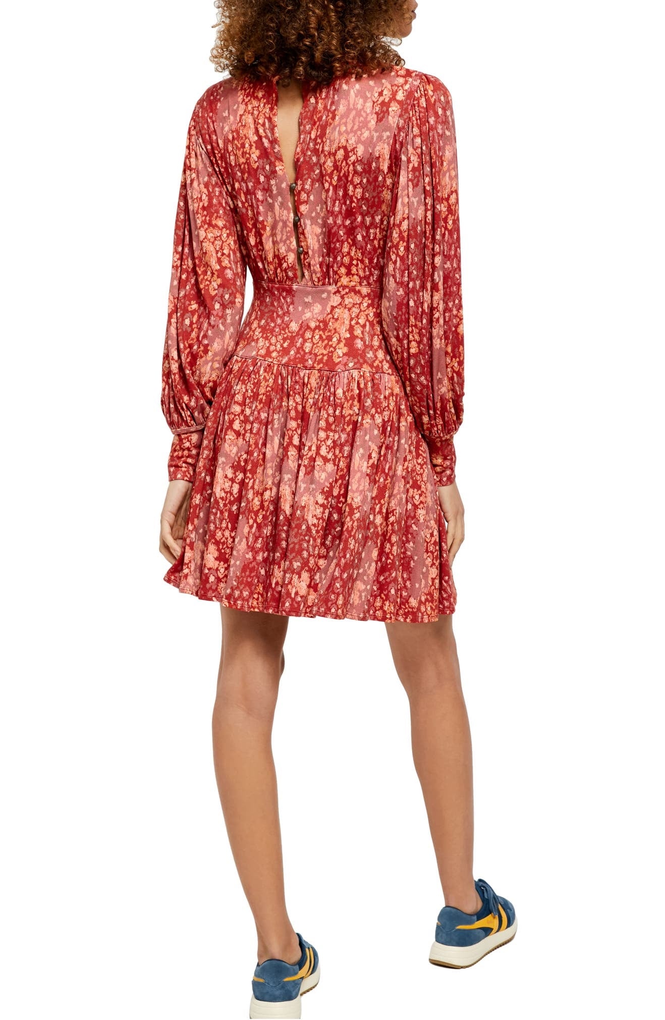 Free People Women's Heartbeats Mini Dress Red Size Medium