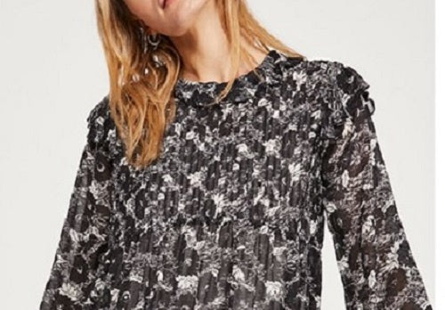 Free People Women's These Dreams Long Sleeve Minidress Black Size X-Small