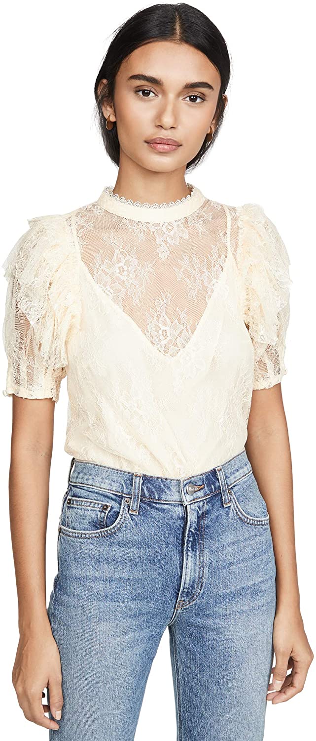 Free People Women's Secret Admirer Blouse White Size Large