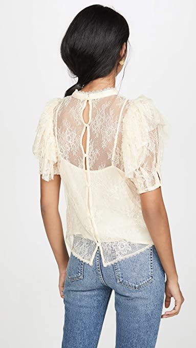 Free People Women's Secret Admirer Blouse White Size Large
