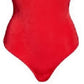 Free People Women's Cowl In The Club Bodysuit Red Size Large