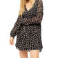 Free People Women's Maria Smocked Floral Mini Dress Dark Blue Size Medium