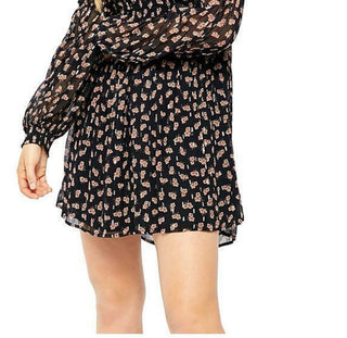 Free People Women's Maria Smocked Floral Mini Dress Dark Blue Size Medium