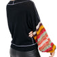 Free People Women's Cha Cha Balloon-Sleeve Sweater Black Size Small