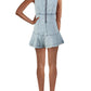 Free People Women's Alex Chambray Minidress Navy Size 10
