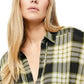 Free People Women's Pacific Dawn Plaid Shirt Green Size Small