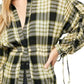 Free People Women's Pacific Dawn Plaid Shirt Green Size Small