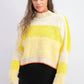 Free People Women's Sunbrite Mock Neck Crop Sweater Yellow Size Large