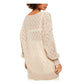 Free People Women's Say Hello Open Knit Sweater Beige Size Small