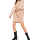 Free People Women's Good As Gold Sweater Dress Gold Size Medium