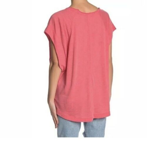 Free People Women's Halo Tee Size Small Coral Pink Size Small