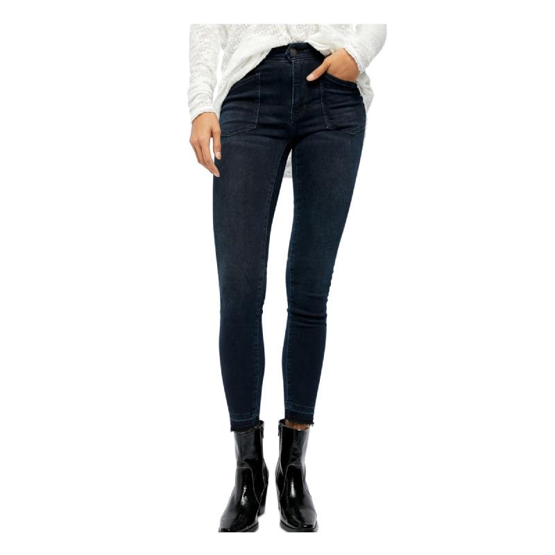 Free People Women's Pocketed Zippered Jeans Navy Size 29