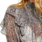 Free People Women's Roma Smocked Short Blouse Black Size Large