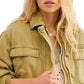 Free People Women's Seize The Day Jacket  Green Size Extra Small
