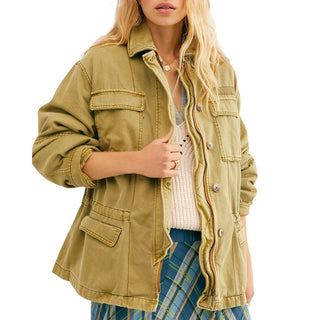 Free People Women's Seize The Day Jacket Size  Green Size Large