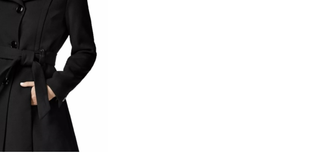 Madden Girl Juniors' Belted Skirted Coat Black Size Small