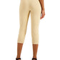 Alfani Women's Petite Tummy-Control Pull-On Capri Pants Brown Size 8