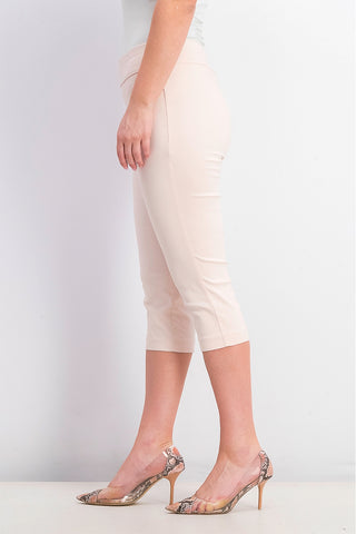 Alfani Wome's Petite Tummy-Control Pull-On Capri Pants Pink Size 6 P