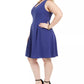 Teeze Me Women's Juniors' Plus Size Sleeveless Fit & Flare Dress Blue Size 22