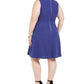 Teeze Me Juniors' Sleeveless Fit & Flare Dress Navy Size 16