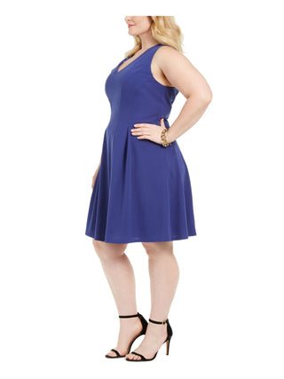 Teeze Me Juniors' Sleeveless Fit & Flare Dress Navy Size 16