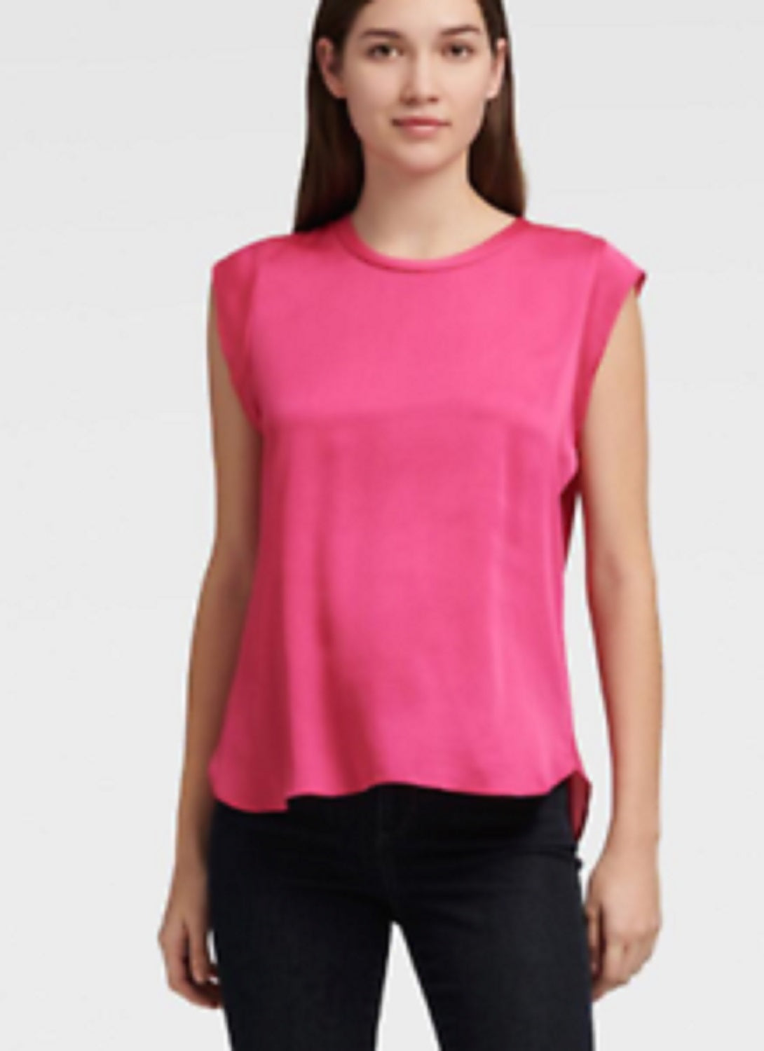 DKNY Women's Flutter Cap-Sleeve Top Pink Size Extra Large