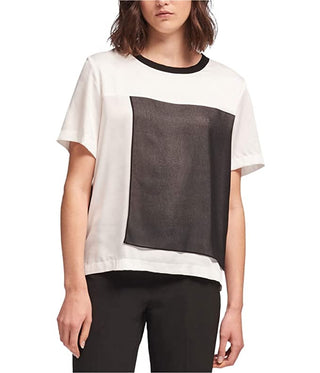 DKNY Women's Colorblocked Sweater White Size X-Large