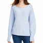 Pink Rose Juniors' Ribbed Sweater Blue Size Small