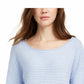 Pink Rose Juniors' Ribbed Sweater Blue Size Small