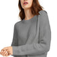 Pink Rose Juniors' Chenille Sweater Light Gray Size Small