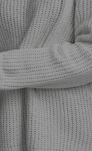 Pink Rose Juniors' Chenille Sweater Light Gray Size Small