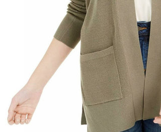 Pink Rose Women's Juniors' Open Cardigan Sweater Green Size Small