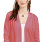 Pink Rose Women's Juniors' Open Cardigan Sweater Red Size Large