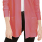 Pink Rose Women's Juniors' Open Cardigan Sweater Red Size Large