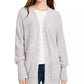 Pink Rose Junior's Open Front Cardigan Grey - Size Small