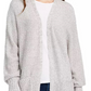 Pink Rose Junior's Open Front Cardigan Grey - Size Small