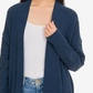 Pink Rose Women's Juniors' Textured Long Cardigan Blue Size Large