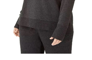 Calvin Klein Women's Plus Raglan Sleeve Hoodie Charcoal Size 3X