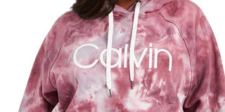 Calvin Klein Women's Performance Tie Dyed Active Hoodie Medium Red Size 2X