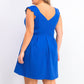 Monteau Women's Trendy Plus Size Scalloped A-Line Dress Blue Size 1X
