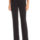 NY Collection Petite Women's Pull-On Straight-Leg Pants Black Size Medium