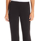NY Collection Petite Women's Pull-On Straight-Leg Pants Black Size Medium