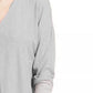 Pink Rose Hippie Rose Juniors' Textured Button-Front Top Gray Size Large