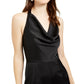 19 Cooper Women's Cowlneck Halter Jumpsuit Black Size Medium